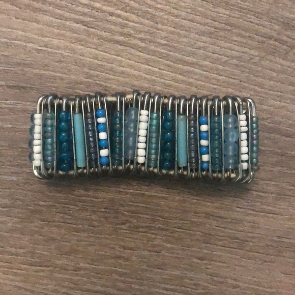 Repurposed Clothespin Beaded Bracelet - Picture 1 of 2